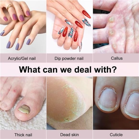 Cordless Nail Drill Electric File:Professional for Acrylic Gel Dip Powder Nails - Picture 2 of 6